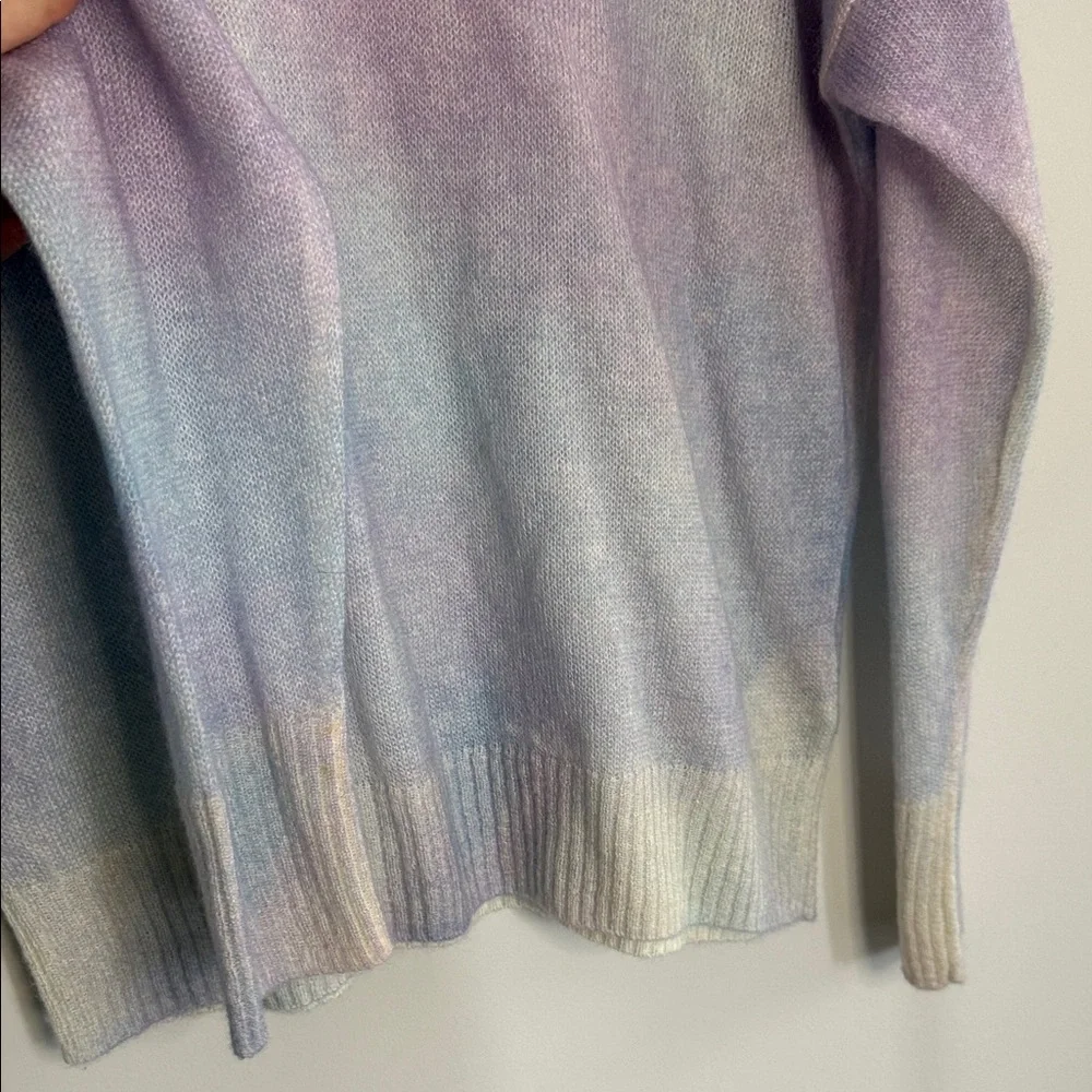 Wool and Mohair Elegant Monet Gradient Women's Sweater - Picture 4 of 6